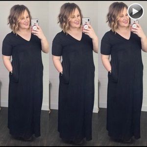 Very soft maxi dress with pockets